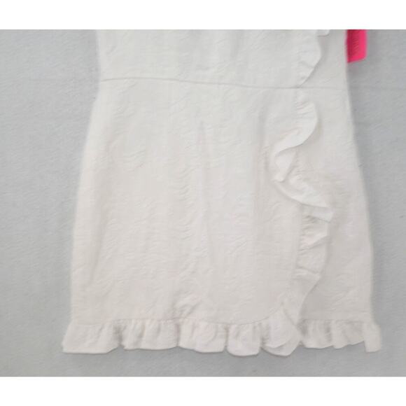 NEW Lilly Pulitzer Martha Short Romper White Pineapple Pucker Jacquard Size 8 - Picture 4 of 9